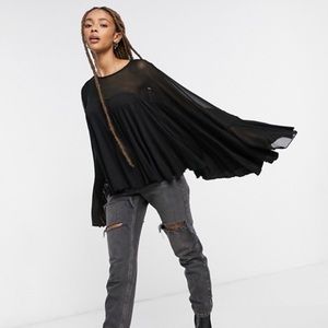Free People On The Weekend oversized drape top-COPY